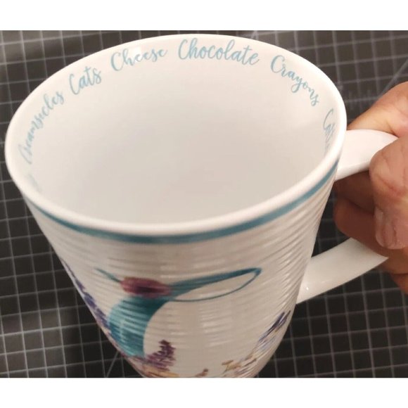 Lisa Audit Letter "C" Mug Cup Ribbed Floral Initial Words Cotton Candy Cartoon.. - Picture 7 of 8